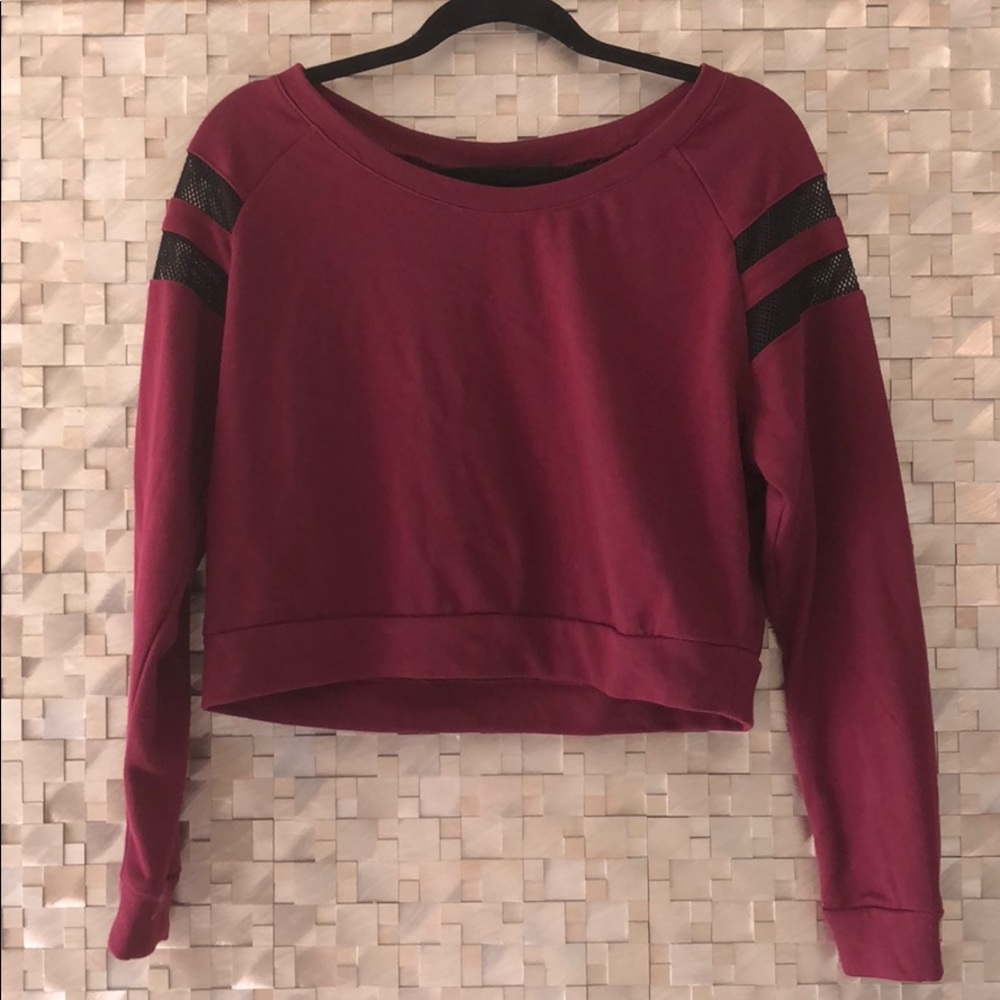 Cropped Maroon Sweater size:M